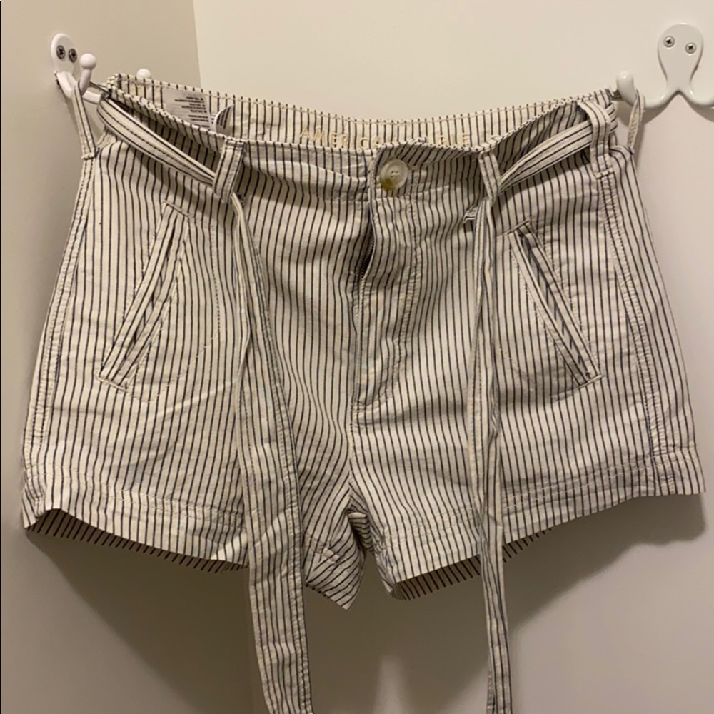 american eagle tie shorts